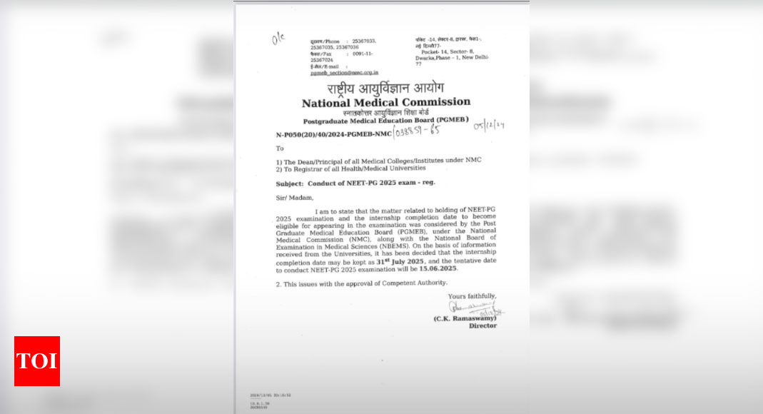 NEET PG 2025 संभावित परीक्षा तिथि घोषित: अन्य महत्वपूर्ण विवरण यहां देखें |