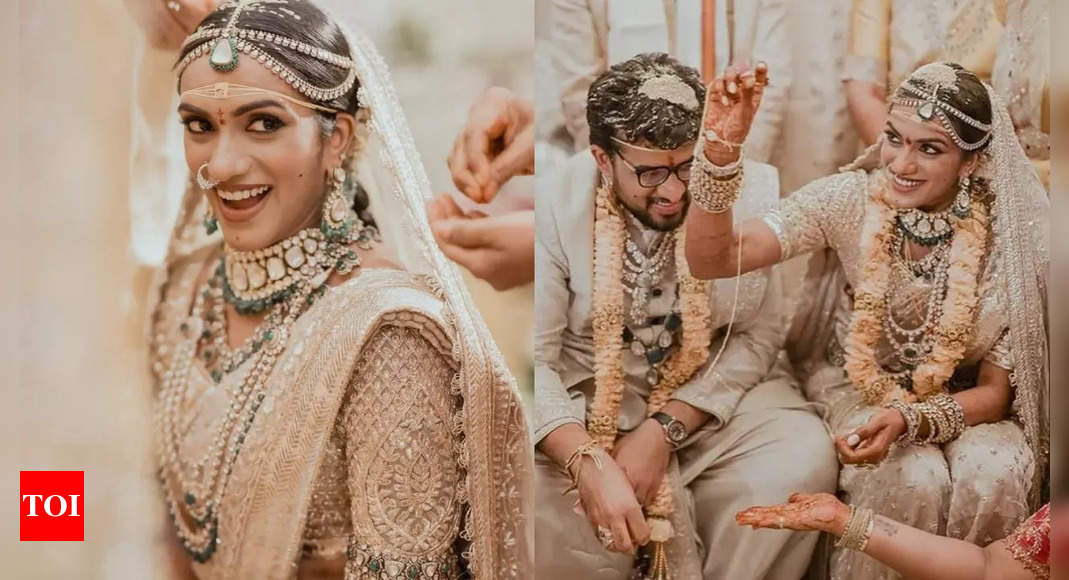 मनीष मल्होत्रा ​​द्वारा पीवी सिंधु की खूबसूरत हेयरलूम टिश्यू ब्राइडल साड़ी के बारे में सब कुछ