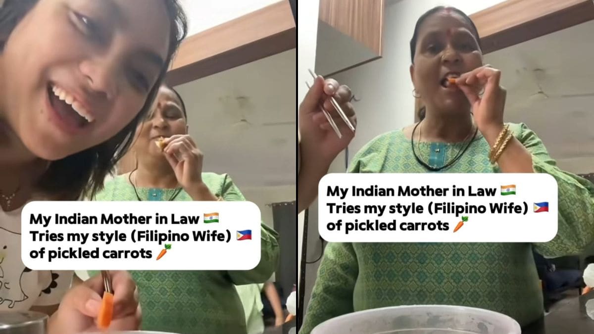 "इतना अविश्वसनीय रूप से प्यारा," इंटरनेट को अचार वाली गाजर के साथ भारतीय महिला और फिलिपिनो बहू की बॉन्डिंग पसंद है