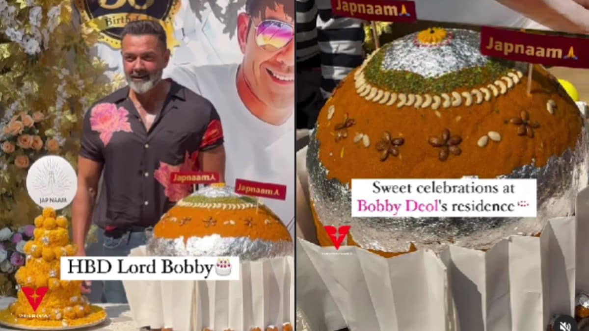 बॉबी देओल ने तीन बड़े केक के साथ मनाया जन्मदिन, जिसमें मोतीचूर के लड्डू केक भी शामिल हैं