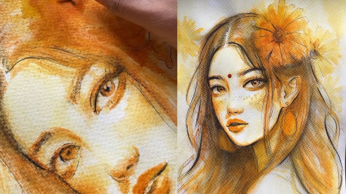 मसालों के इस्तेमाल से महिलाओं की तस्वीर बनाते कलाकार का वायरल वीडियो, 20 मिलियन से ज्यादा बार देखा गया