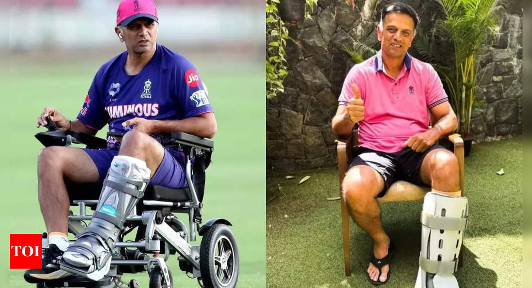 वॉच: राजस्थान रॉयल्स के मुख्य कोच राहुल द्रविड़ ने IPL 2025 से आगे इलेक्ट्रिक व्हीलचेयर पर देखा। क्रिकेट समाचार