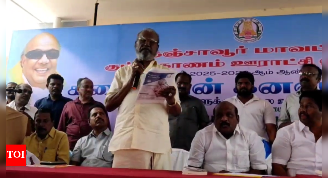 DMK राज्यसभा सांसद तमिलनाडु में सार्वजनिक कार्यक्रम में बच्चे के जन्म के लिए नागरिक शिकायत की तुलना करने के लिए बैकलैश का सामना करते हैं त्रिची समाचार