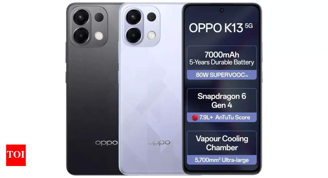 Oppo K13 5G 7,000 MAH बैटरी के साथ, 50MP मुख्य कैमरा भारत में लॉन्च किया गया: मूल्य, चश्मा और बहुत कुछ