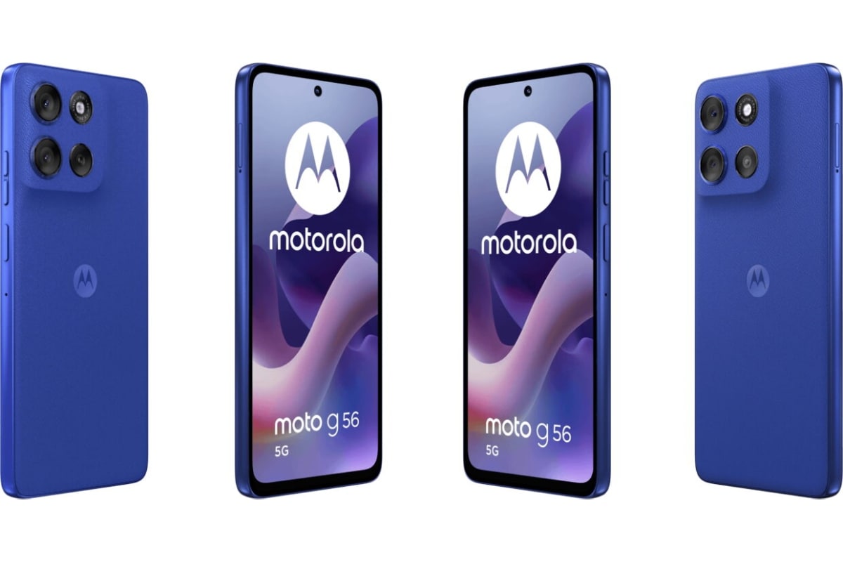 दोहरे रियर कैमरों के साथ Moto G56 डिज़ाइन, लीक हुए रेंडर में स्पॉट किए गए रंग विकल्प