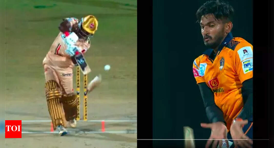 अरे नहीं! TNPL प्लेयर का बल्ला बीच में टूट जाता है, गेंदबाज को पैर पर मारता है; देखें वीडियो | क्रिकेट समाचार