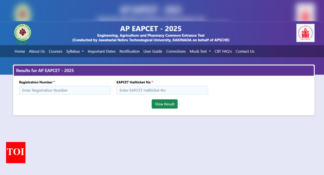AP EAPCET परिणाम 2025 Cets.apsche.ap.gov.in पर घोषित किया गया